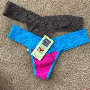 Two pairs of low rise Hanky Panky thongs